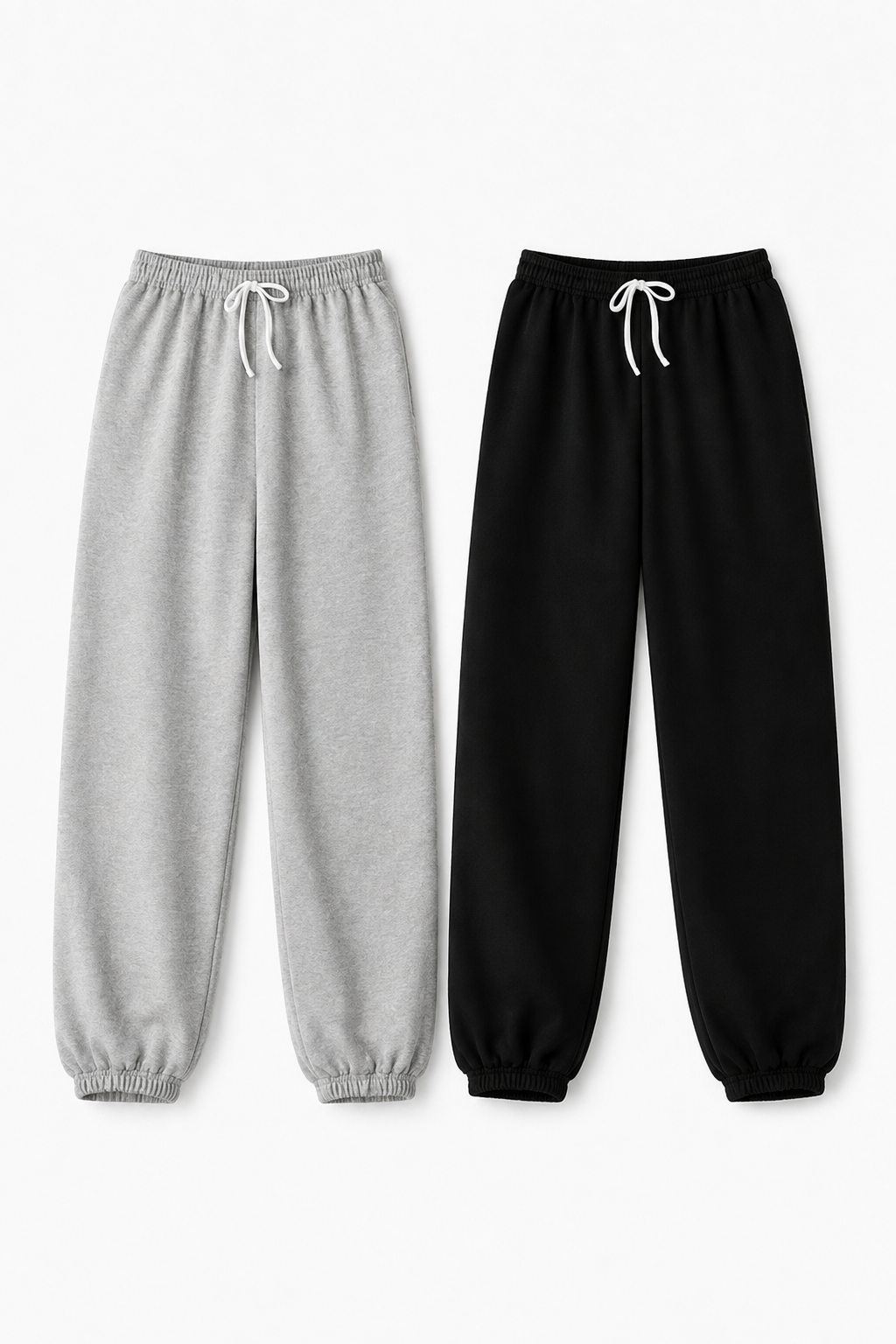 Pack Of Two Black & Grey Oversize Jogger Trousers
