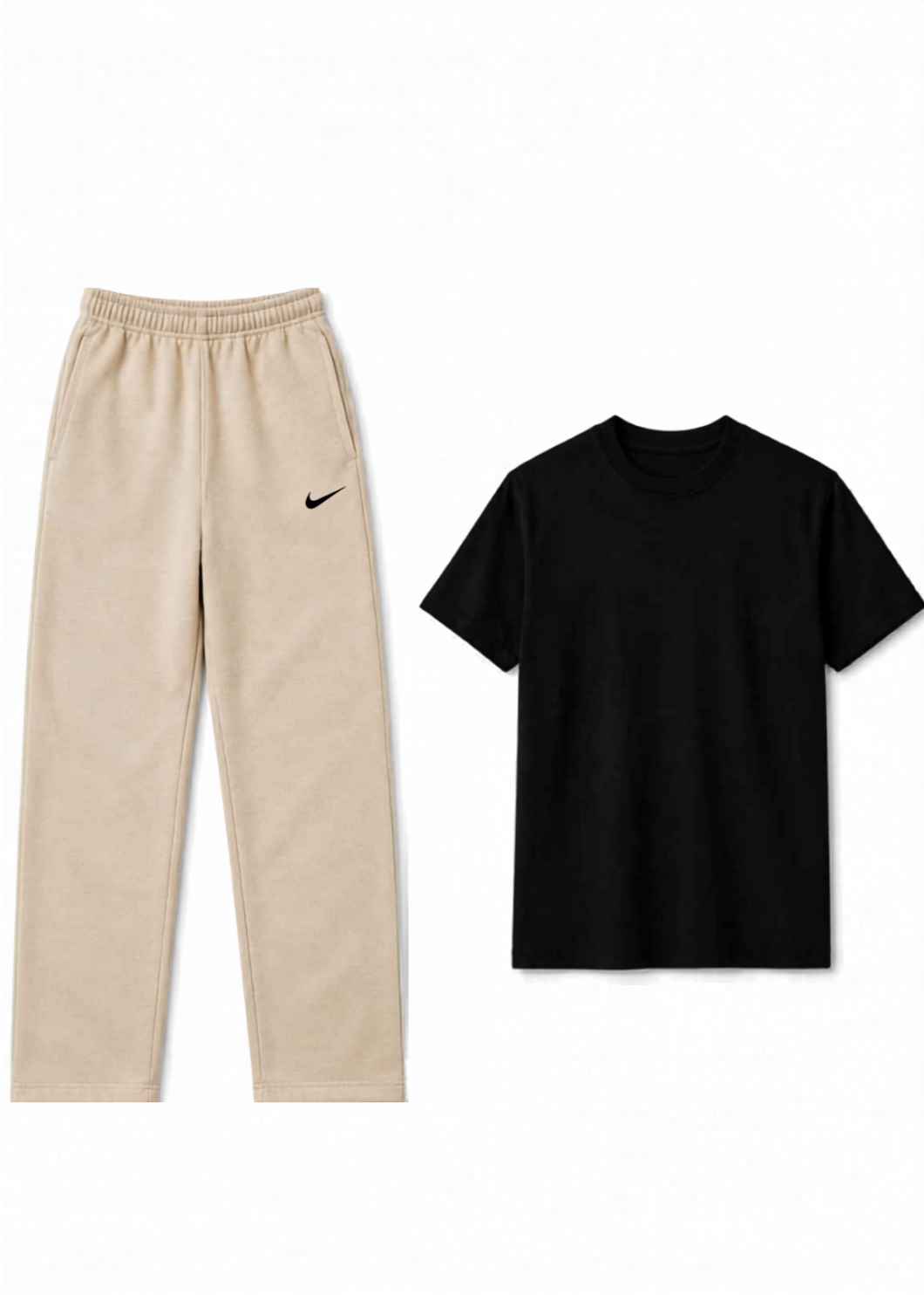 Nike Trouser & T-Shirt Set – Beige
